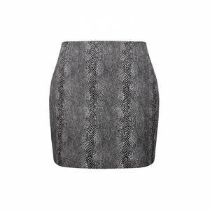 Vintage Briggs Grey Snakeprint Full Lined Mini Pencil Skirt Size 10